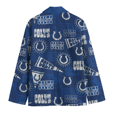Blazer de cuello de solapa plana de los Indianapolis Colts