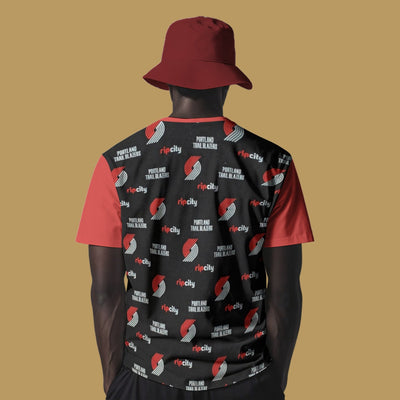 Portland Trail Blazers Seamless Pattern T-Shirt for Comfortable Daily Wear