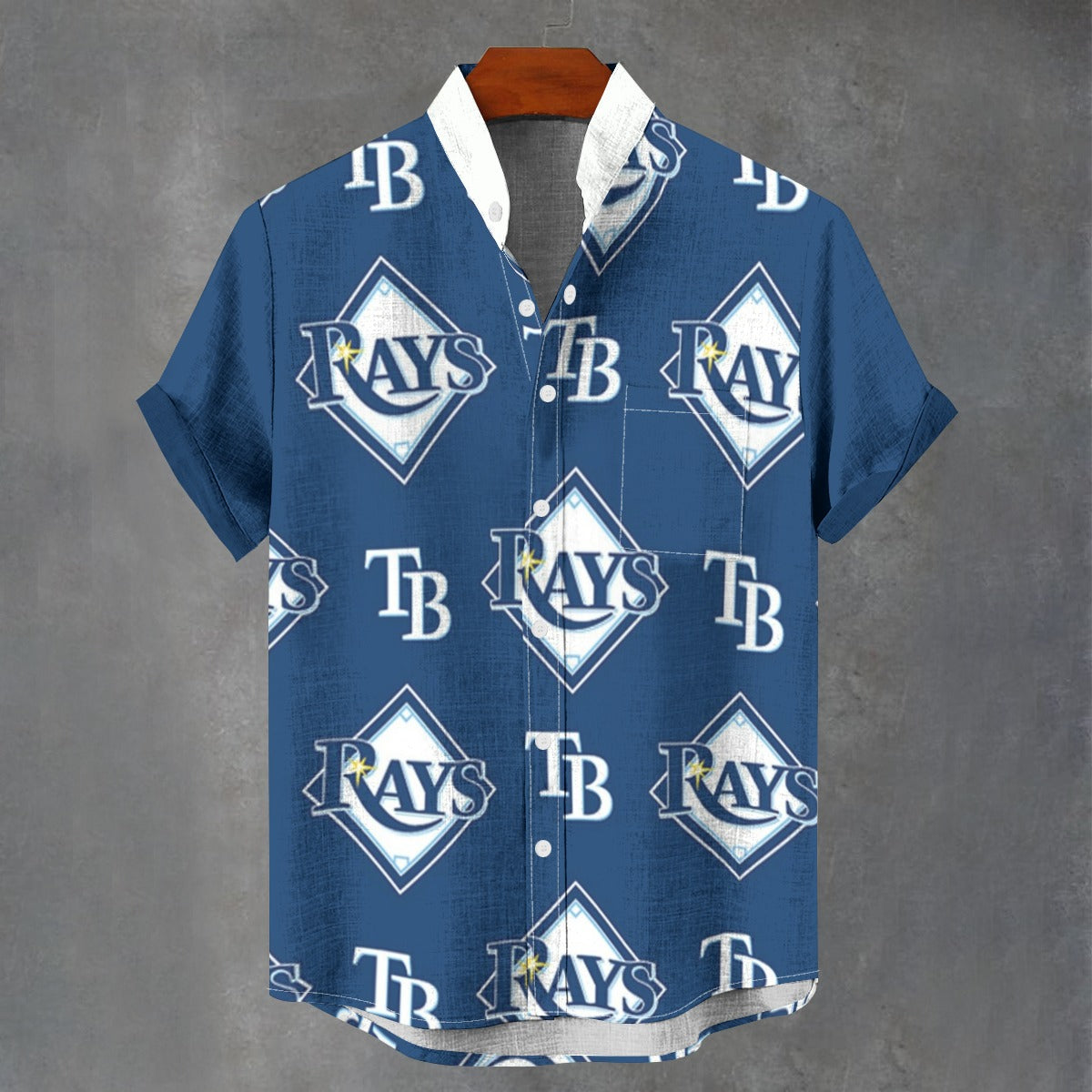 Tampa Bay Rays Stand Collar Shirt in 110GSM Imitation Flax for Ultimate Comfort and Style