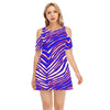 Vestido con hombros descubiertos para mujer, estampado de cebra de los Buffalo Bills, de la NFL | Algodón de 190 g/m²