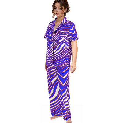 Conjunto de pijama con estampado de cebra de los Buffalo Bills de la NFL para mujer