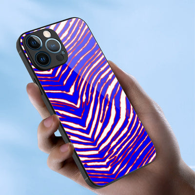 Funda para iPhone 13 con estampado de cebra de los Buffalo Bills de la NFL | Vidrio