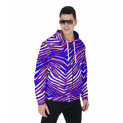 Sudadera con capucha y bolsillo con estampado de cebra de los Buffalo Bills de la NFL