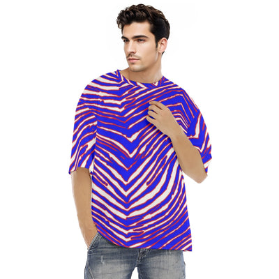 Camiseta de manga corta raglán con estampado de cebra de los Buffalo Bills de la NFL para hombre | Algodón 180 g/m²