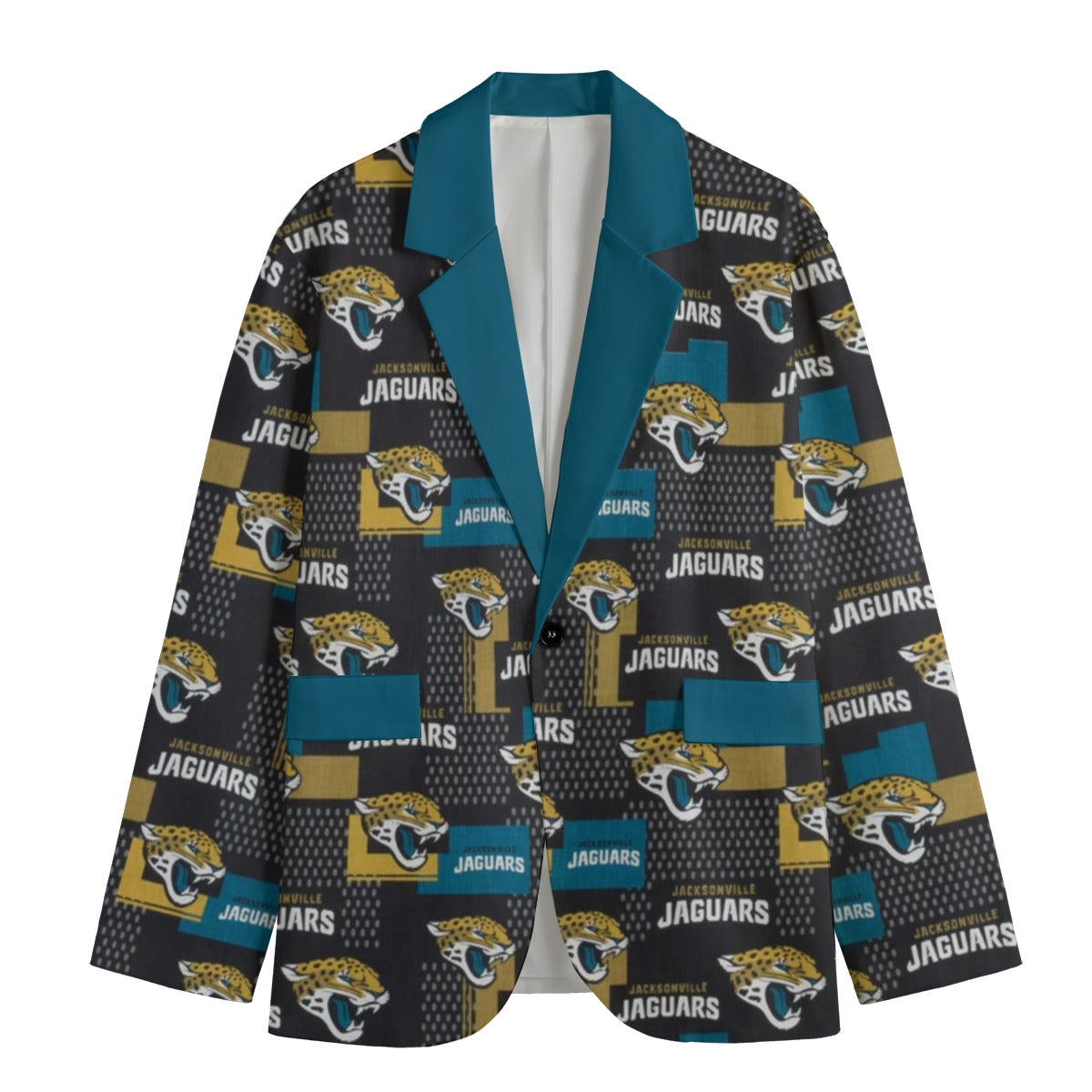 Jacksonville Jaguars Flat Lapel Collar Blazer