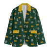 Green Bay Packers Flat Lapel Collar Blazer