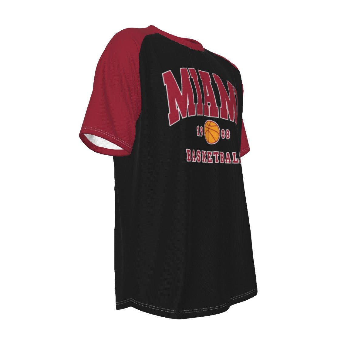 Camiseta de manga corta raglán de baloncesto de la NBA de los Miami Heat
