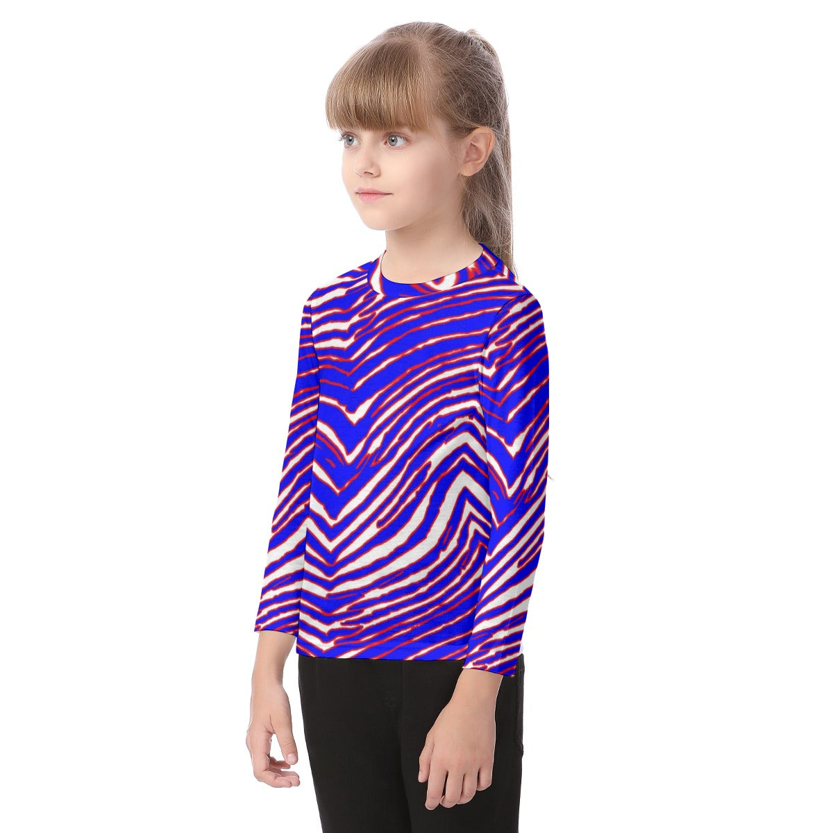 Buffalo Bills zubaz Kid's O-neck Long Sleeve T-shirt
