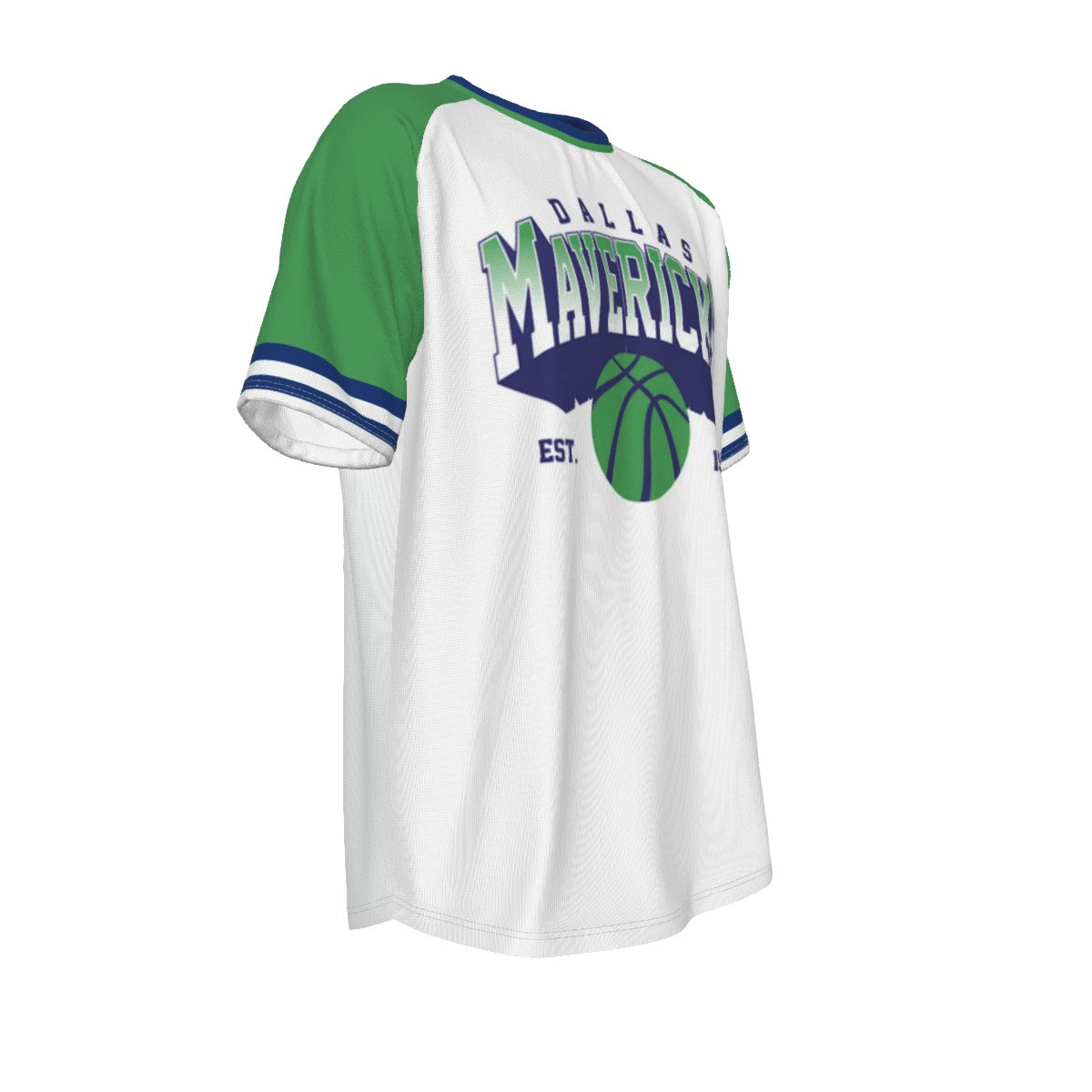 Camiseta de manga corta raglán de baloncesto de la NBA de los Dallas Mavericks