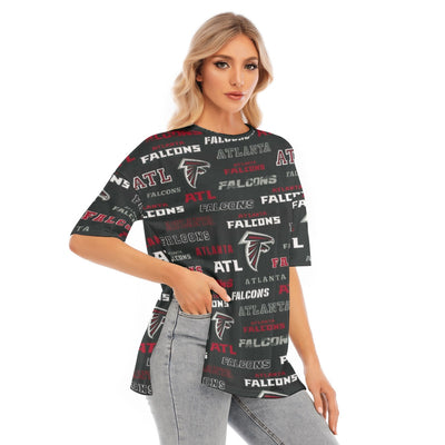 Atlanta Falcons Women's Short Sleeve T-Shirt with Hem Split for Casual Style