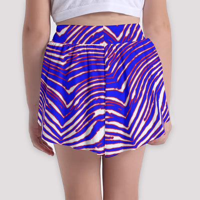 Pantalones cortos deportivos para niña con estampado de cebra de los Buffalo Bills de la NFL