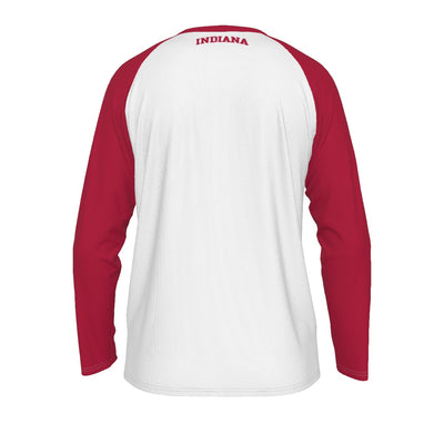 Camiseta de manga larga con mangas raglán de los Hoosiers de la Universidad de Indiana Bloomington