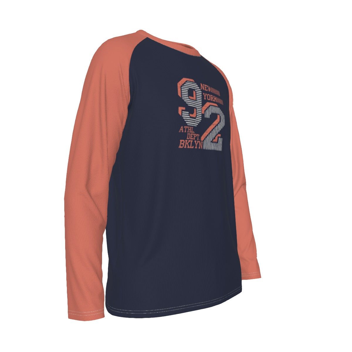 Camiseta deportiva de manga larga para hombre de la ciudad de Nueva York, número 92, con mangas raglán, de Brooklyn