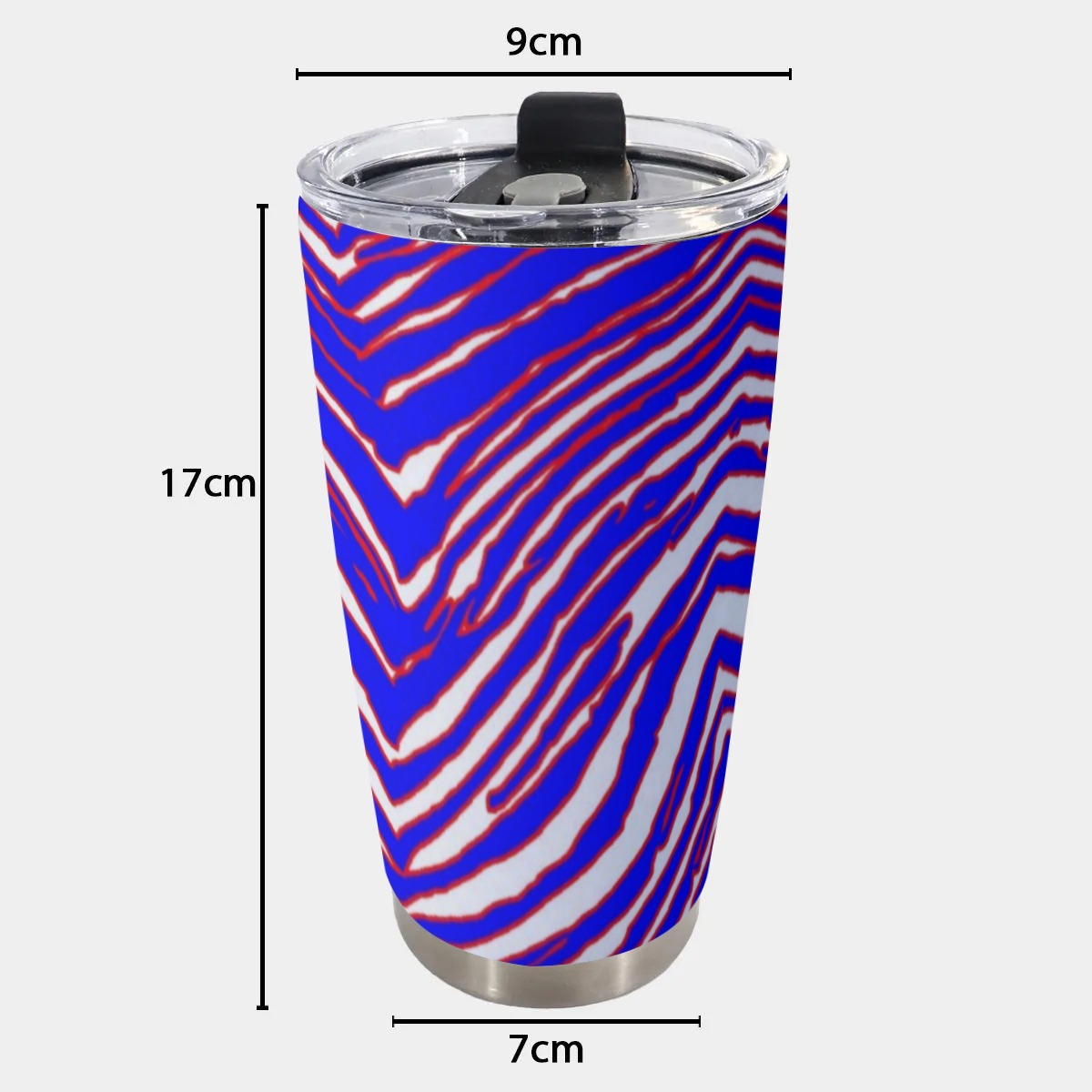 Nfl Football Buffalo Bills zubaz zebra print  Tumbler 20oz