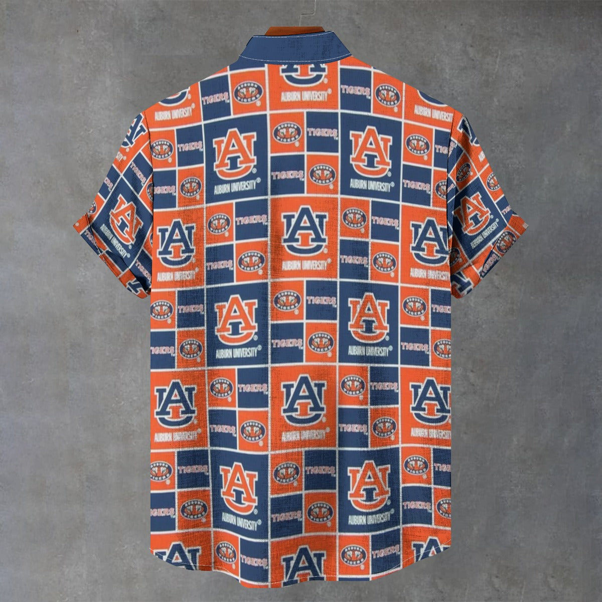 Auburn University - Tigers Stand Collar Shirt|110GSM Imitation Flax