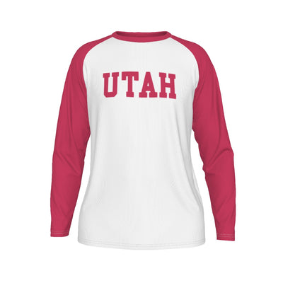 Universidad de Utah - Camiseta de manga larga con mangas raglán de los Utes