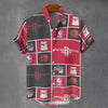 Houston Rockets Stand Collar Shirt|110GSM Imitation Flax