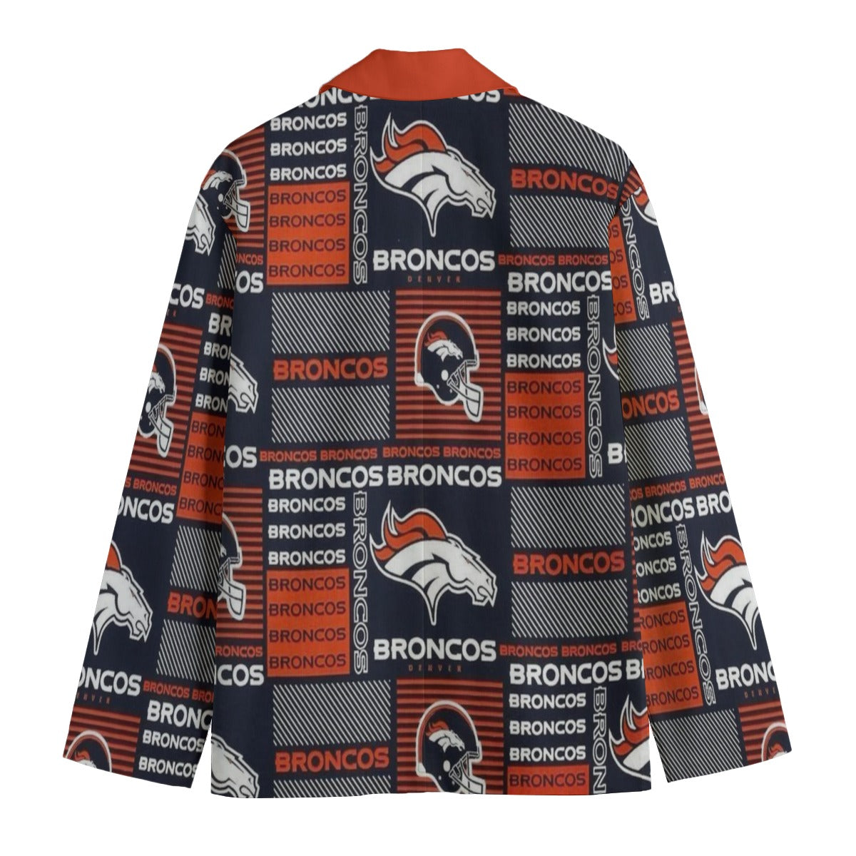 Denver Broncos Flat Lapel Collar Blazer