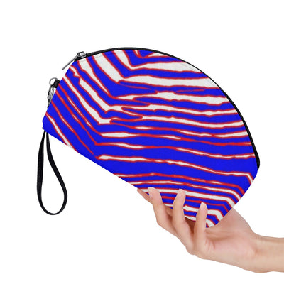 Nfl Football Buffalo Bills zubaz zebra print   Curved Cosmetic Bags