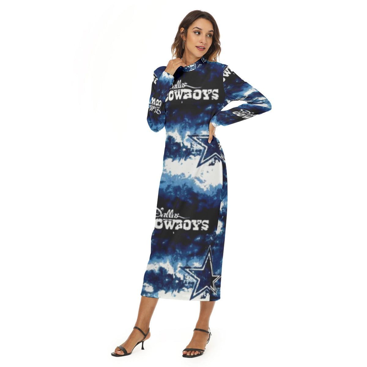 Nfl Football Dallas Cowboys tie dye  Women's Hip Dress