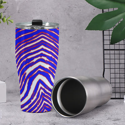 Nfl Football Buffalo Bills zubaz zebra print Cone Tumbler 30oz