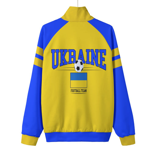 Ретро-куртка синьо-жовтого кольору збірної України з футболу UKRAINE football team jacket