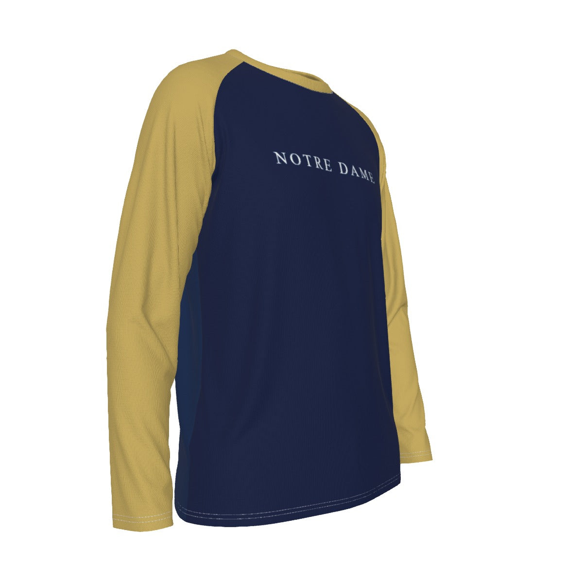 Universidad de Notre Dame - Camiseta de manga larga con mangas raglán de los Fighting Irish