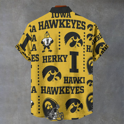 University of Iowa - Hawkeyes Shirt|110GSM Imitation Flax