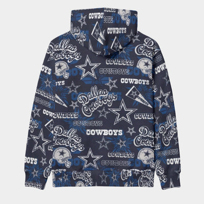 Dallas Cowboys Classic Pullover Hoodie with Front Pocket and Drawstring