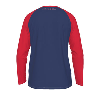 Universidad de Arizona - Camiseta de manga larga con mangas raglán de los Wildcats