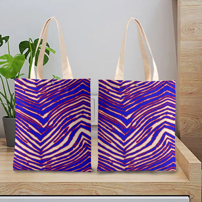 Nfl Football Buffalo Bills zubaz zebra print  Women's Canvas Bag