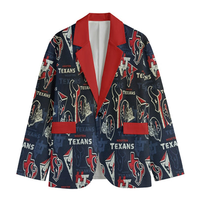 Blazer de cuello de solapa plana de los Houston Texans