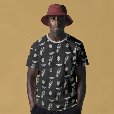 San Antonio Spurs Seamless Pattern T Shirt for Comfortable Daily Wear
