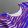 Camiseta de cuello redondo para mujer con estampado de cebra de los Buffalo Bills de la NFL y mangas raglán