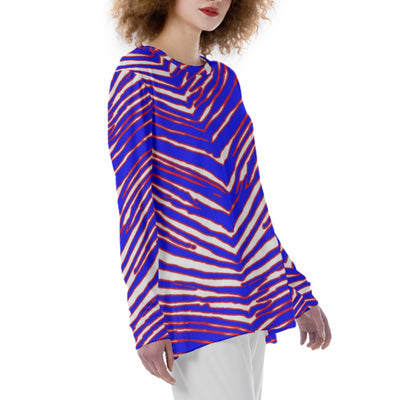 Camiseta de pijama para mujer con estampado de cebra de los Buffalo Bills de la NFL | 180 g/m²