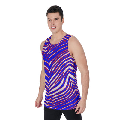 Camiseta sin mangas con estampado de cebra de los Buffalo Bills de la NFL para hombre | Terciopelo