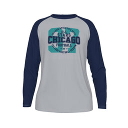 Chicago football college Long Sleeve T-shirt With Raglan Sleeve