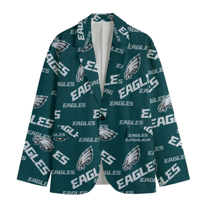 Blazer de cuello para el día del partido de los Philadelphia Eagles | Algodón de 245 g/m²