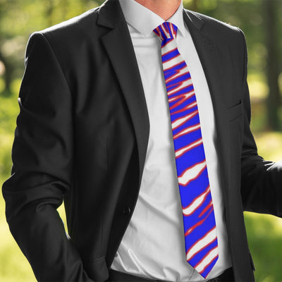 Nfl Football Buffalo Bills zubaz zebra print  Unisex Tie