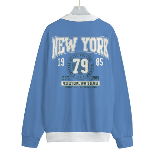 New York varsity Unisex Stand-up Collar Knitted Fleece Outwear