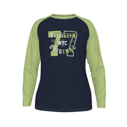 Brooklyn NYC No 77 Long Sleeve T-shirt With Raglan Sleeve