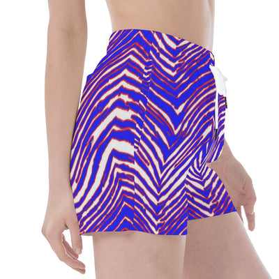Pantalones cortos deportivos de cintura ancha con estampado de cebra de los Buffalo Bills de la NFL