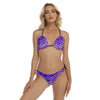 Traje de baño bikini con tirantes para mujer con estampado de cebra de los Buffalo Bills de la NFL