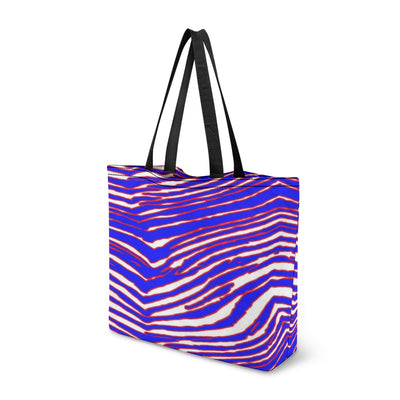 Nfl Football Buffalo Bills zubaz zebra print  Canvas shopping bag