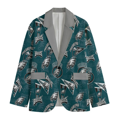 Blazer de cuello de solapa plana de los Philadelphia Eagles