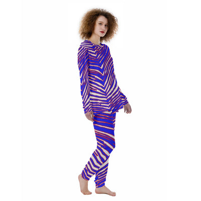 Pijama de mujer con estampado de cebra de los Buffalo Bills de la NFL