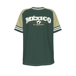 Playera camiseta del equipo nacional de futbol de Mexico O-neck Short Sleeve T-shirt