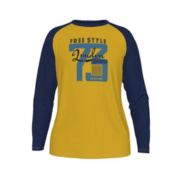 London skateboard yellow Long Sleeve T-shirt With Raglan Sleeve