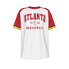 Atlanta Hawks 1946 vintage style basketball ba red wite raglan O-neck Short Sleeve T-shirt