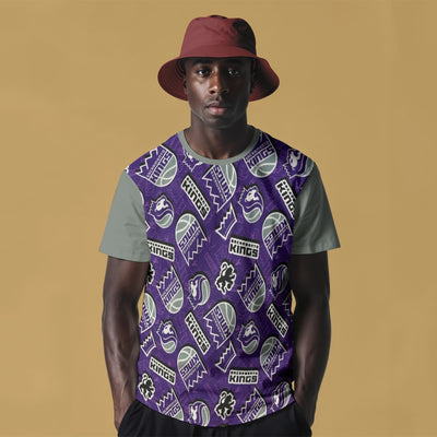 Sacramento Kings Seamless Pattern T-Shirt for Comfortable Daily Wear